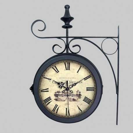 Horloge double en métal