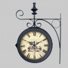 Horloge double en métal