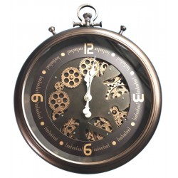 Gusset clock with gears