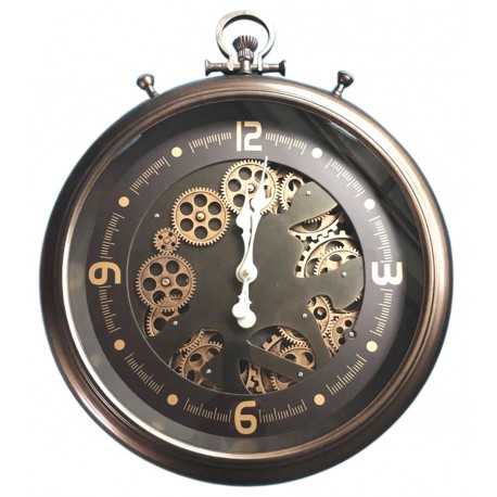 Gusset clock with gears