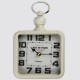 White square metal clock