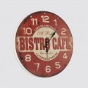 Coffee bistro red round clock