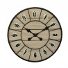 Round light wood metal clock 46 cm