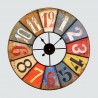 65 cm bleached wood round clock