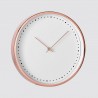 Black round clock, pink copper