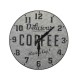 Horloge ronde métal zinc Delicious Coffee
