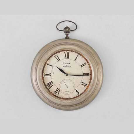 Round zinc metal clock decor "Delicious Coffee have a cup". Diameter 40 cm