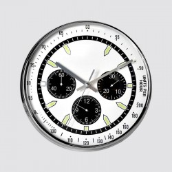 Round clock white tachometer 28 cm
