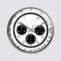 Horloge ronde tachymètre blanc 28 cm