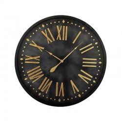 Black and gold round clock 92 cm