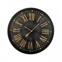 Horloge ronde noire et doré 92 cm