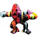 Multicolored Donkey kong gorilla statue