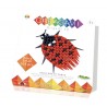 Origami, paper sculpture the ladybug