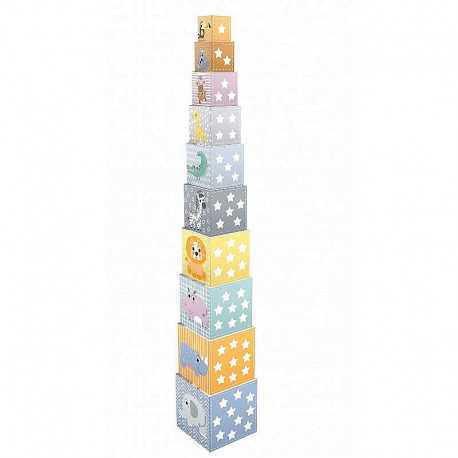 Cubes gigognes pour enfant, animaux et chiffres