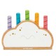 Wooden spring cloud, children's game