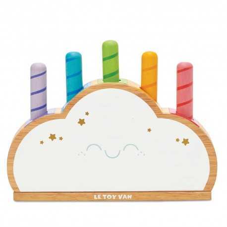 Nuage en bois à ressorts, jeu pour enfant