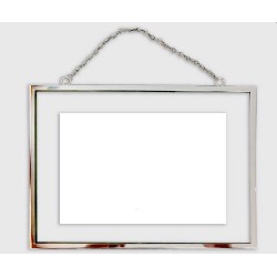 Photo frame between two glasses with chain