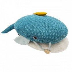 Coussin de bébé, modèle grande baleine bleue