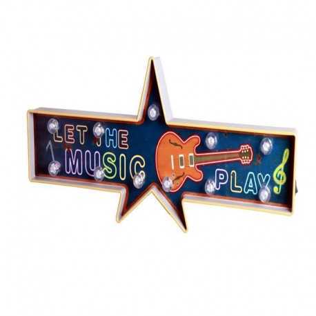 American vintage led light guitar star: let the music play