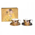 Ensemble 2 tasses à thé G. Klimt le baiser