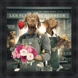 Dogs Florists painting by Sylvain Binet