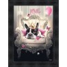 Tableau Bulldog Girly par Sylvain Binet
