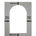 Passe-partout Crescent avec ouverture rectangle haut arrondi