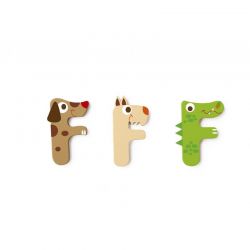 Wooden letter F for child