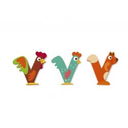 Wooden letter V for child
