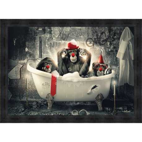 Clown monkeys painting by Sylvain Binet