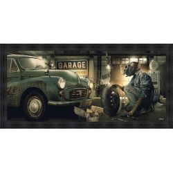 Tableau Vintage Garage par Sylvain Binet