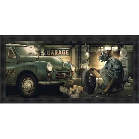 Tableau Vintage Garage par Sylvain Binet
