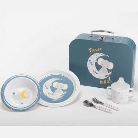 Children's meal set: elephant moon decor