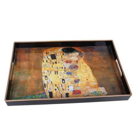 Rectangular tray, the kiss by G. Klimt