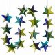 Guirlande Brocéliande étoiles doubles émeraude et or en papier Lokta