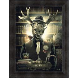Mr Deer painting by Sylvain Binet 50x70