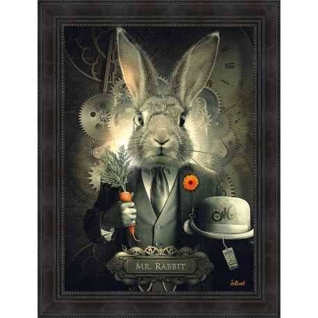 Mr Rabbit painting by Sylvain Binet 50x70