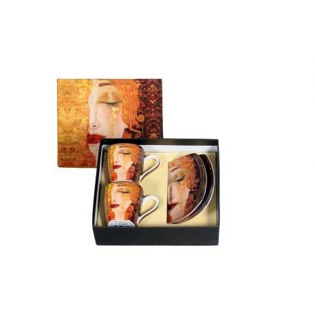 Set of 2 G. Klimt Tears of Gold coffee cups