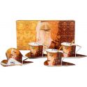 Coffret 4 tasses triangles G. Klimt Larmes d'or