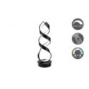 Led floor lamp, matt black, twisted
