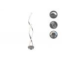 Led floor lamp, double anodized gray spiral for indoors