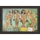 Tableau les filles en prairies par Martine Gonnin
