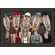 Table girls with hats by Martine Gonnin
