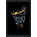 Tableau Bad King par Alexandre Granger, cadre noir