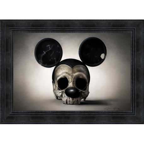 Painting RIP Mickey M by Alexandre Granger (black frame)