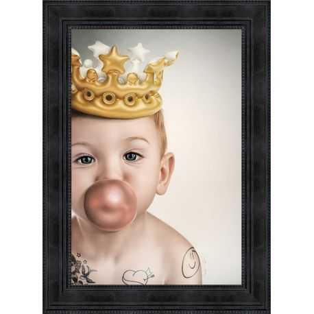 Tableau Baby King par Alexandre Granger (cadre noir)