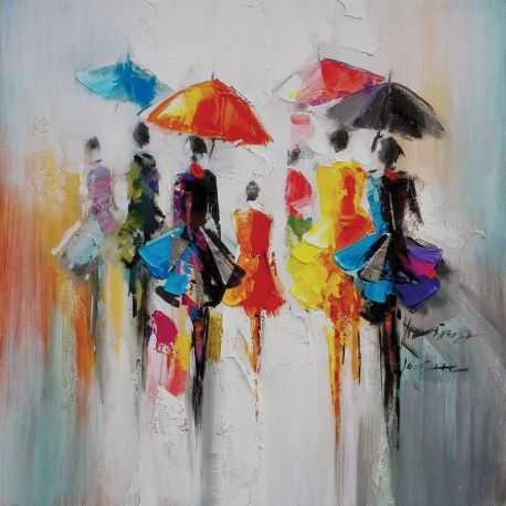 Tableau parapluies de couleurs