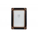 Black photo frame with golden bees