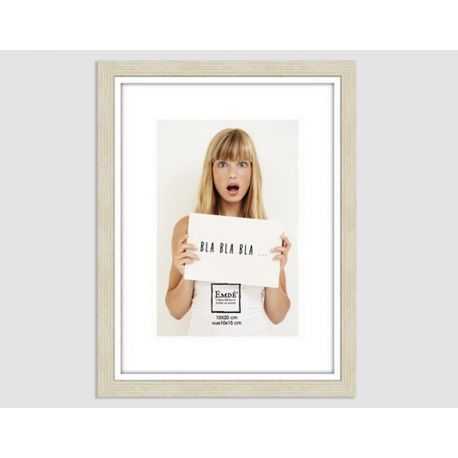 White or black fine wood interior photo frame with passe-partout