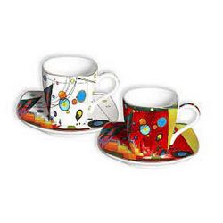 Set of 2 G. Klimt Tears of Gold coffee cups